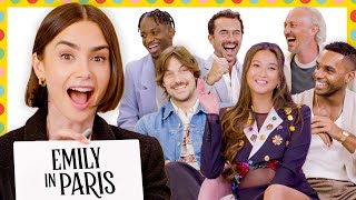 Emily in Paris Cast Test How Well They Know Each Other  Vanity Fair [upl. by Odele]