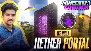 We Built NETHER PORTAL In Minecraft 😳😱 Minecraft Malayalam EP04 [upl. by Tihor542]