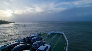 Red Funnel Car Ferry The Red Eagle Departure from Cowes Isle Of Wight [upl. by Sivrahc]