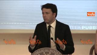 RENZI RIFORMA PA MENO BUROCRAZIA PER LE IMPRESE [upl. by Asiek86]