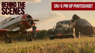 New Pinup Photoshoot with SNJ5 Aircraft and 1941 Oldsmobile  Behind the Scenes [upl. by Notak]