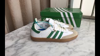 Adidas Sporty amp Rich x Samba OG White Green Review [upl. by Ellerahs]