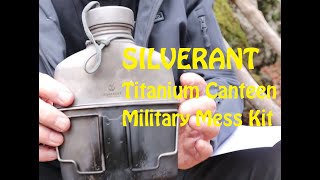 SilverAnt Outdoors Titanium Military Style Mess Kit [upl. by Nadeen980]