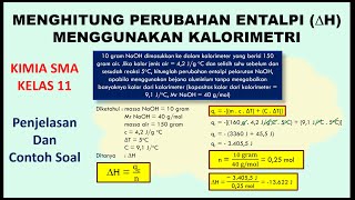 MENGHITUNG PERUBAHAN ENTALPI MENGGUNAKAN KALORIMETRI [upl. by Sprung]