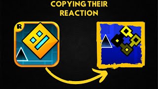 Making the worse reactions to beating levels  Geometry Dash [upl. by Odnama]