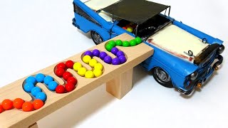 Marble Run Race ☆ HABA Slope Retro Truck Garbage Dump Truck [upl. by Yared]