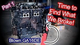 B13 Sentra GA16DE Engine Disassemble Part 1 [upl. by Moll]