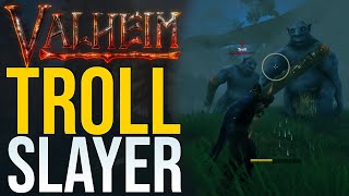 Valheim  How to kill TROLLS the easy way [upl. by Annaik]