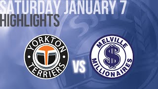 Highlights Yorkton Terriers vs Melville Millionaires Jan 7th [upl. by Edvard335]