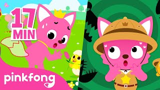 Find Pinkfongs Tail  More  Animal Songs Compilation by Pinkfong Ninimo  Pinkfong for Kids [upl. by Assennav432]