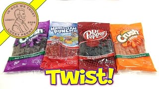 Dr Pepper Hawaiian Punch Orange amp Grape Crush Licorice Candy Twists [upl. by Neahs]