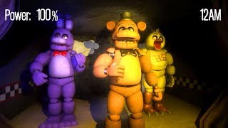 FREE ROAM ANIMATRONICS IN FNAF 1 Overnight  Revived [upl. by Eiba]