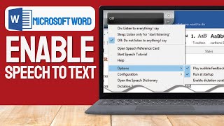 How to ENABLE speech to text on word 2024 Updated [upl. by Rotow]