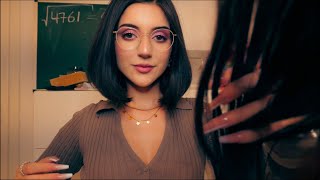 Girl That Hates ASMR Sits Next To You In Class personal attention hair play tapping [upl. by Mintz]