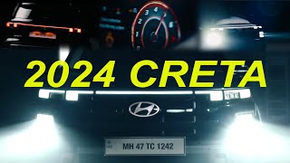 2024 CRETA FACELIFT BLACK COLOR  ALL DETAILS OUT  NEW 2024 CRETA LAUNCHED IN INDIA [upl. by Tiler]