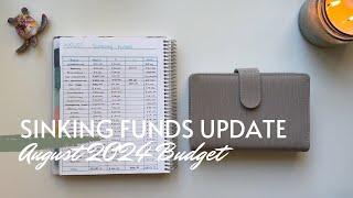 August 2024 Sinking Funds Update Sinking Funds Counting  August 2024 Budget  Marias Budgeting [upl. by Hwu493]