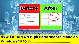 How To Turn On High Performance Mode on Windows 11Windows 10 🔥 [upl. by Sirotek517]