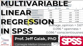 Multivariable Linear Regression in SPSS SPSS Tutorial Video 26 [upl. by Marpet]