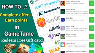 How to Use GameTame and Complete Quiz Earn point amp Get Free Gift card Pubg UC Redeem Code [upl. by Rutherford199]