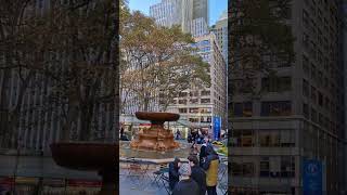 chafariz no Bryant Park bryantpark nyc christmas merrychristmas [upl. by Holt]