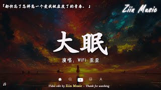 WiFi 歪歪  大眠（LOFI）「都快忘了怎樣戀一個愛 我被虛度了的青春」【動態歌詞】♪ ZiinMusicuf1ut [upl. by Erdah116]