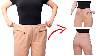 Great idea  how to downsize pants in the waist and in the back [upl. by Iadrahc]