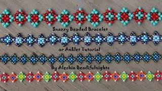 Snazzy Beaded Bracelet or Anklet Tutorial [upl. by Hammerskjold]