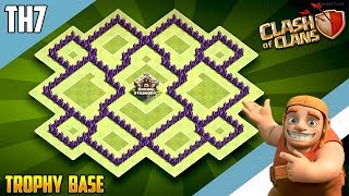 New INSANE TH7 HYBRIDTROPHYdefense Base 2018 Town Hall 7 Hybrid Base Design  Clash of Clans [upl. by Benson]