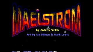 Maelstrom 1992 clone of Asteroids space shooter game [upl. by Robena]