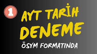 Ösym Formatında Ayt Tarih Denemesi [upl. by Netsirk]