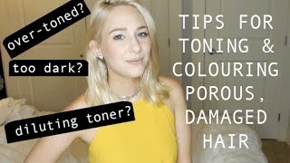 TIPS FOR TONING or COLOURING POROUS amp DAMAGED HAIR  my experiences [upl. by Uphemia]