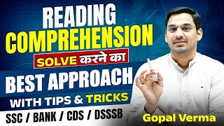 Reading Comprehension For All SSC Exams  Reading Comprehension Tips and Tricks  Gopal Verma Sir [upl. by Akins]