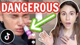 DERMATOLOGIST REACTS TO TIKTOK TANNING NASAL SPRAY DrDrayzday [upl. by Hepsibah]