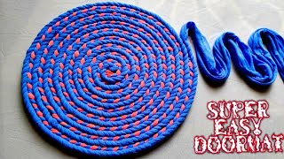 How to make Beautiful doormat at home doormat making at home paydan banane ka tarika کاردستی [upl. by Nedah]