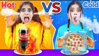 Burning Hot VS Freezing Cold Food Challenge EXTREME गर्म🥵 VS ठंडा 🥶 [upl. by Sarnoff]