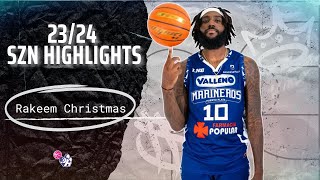 Rakeem Christmas Highlights 202324  Dominican Republic LNB  CB Marineros [upl. by Lurlene]