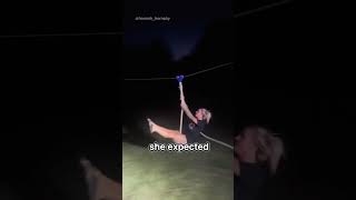 Girl Shows Off Her Zipline Talent Gone Wrong🤣 [upl. by Ottavia445]