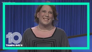 Jeopardy superchamp Amy Schneider becomes second on alltime consecutive wins list [upl. by Arun]