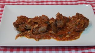 Cómo hacer higados de pollo con tomate y cebolla [upl. by Llerruj]