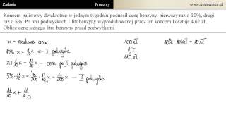 Procenty  dwukrotna podwyżka o 10 oraz 5 [upl. by Ellicec]