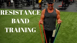 BUILD A BIGGER CHEST With 3 Moves w Resistance Bands [upl. by Nuhsar]