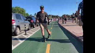 Metiendo rambla en rollers Montevideo  Uruguay 🇺🇾 [upl. by Siramay]