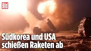 Nordkoreas Raketentest Südkorea antwortet mit Abschuss von Raketen [upl. by Peterman]