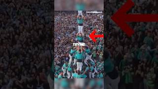 The Tallest Human Tower 😱 short [upl. by Cuhp]