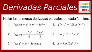 Derivadas parciales  Ejercicios del 1 al 6 [upl. by Higbee]