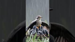 mother Bird protect her Babies The Rain shorts control tiers [upl. by Anayaran]