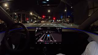 Raw 1x Tesla FSD 132 has some quick reflexes The Grove to West Hollywood [upl. by Frantz878]