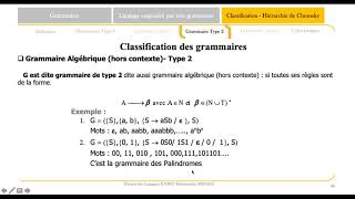 8 Théorie des Langages et Compilation  Grammaire et Classification de Chomsky  Partie 3 [upl. by Maroney867]