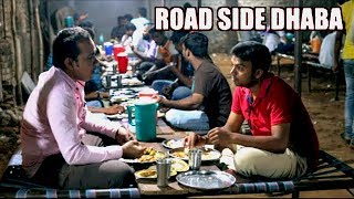 Pure Veg Roadside Family Dhaba in Hyderabad  Punjabi Food  Dhaba with Cots [upl. by Daveda]