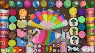 RELAXING SLIME WITH SO MUCH SLIME  MIXING PLAYDOH AND FLOAM INTO HOMEMADE SLIME [upl. by Otrebilif387]